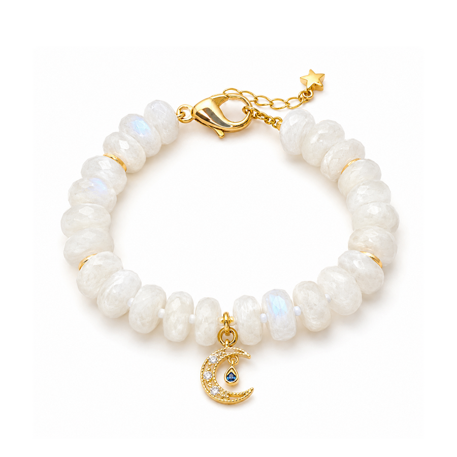 White Moonstone Female Bracelet - Intuition & Divine Timing