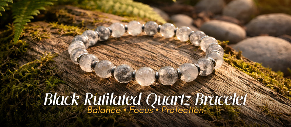 Black Rutilated Quartz Bracelet