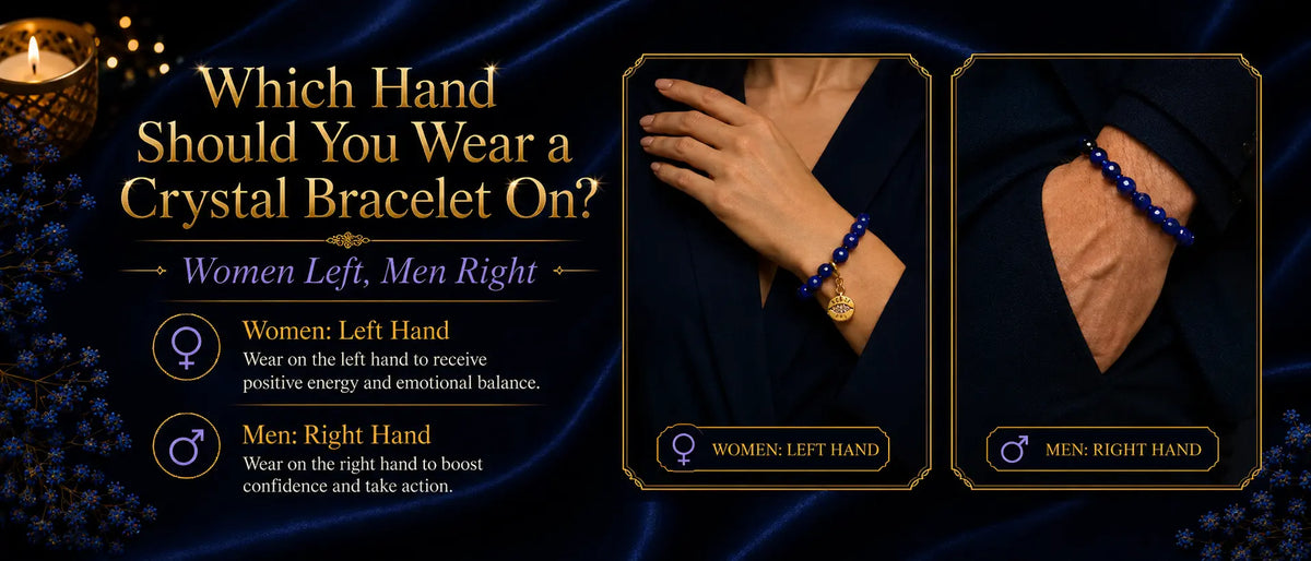 Which Hand Should You Wear a Crystal Bracelet On? Women Left, Men Right - Namah Crystals World