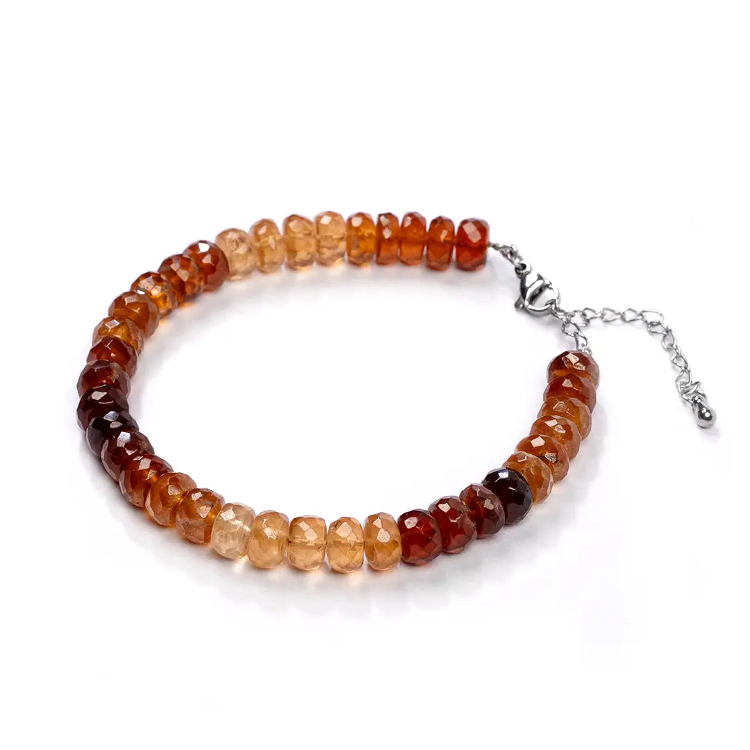 Garnet/Hessonite Male Bracelet 4