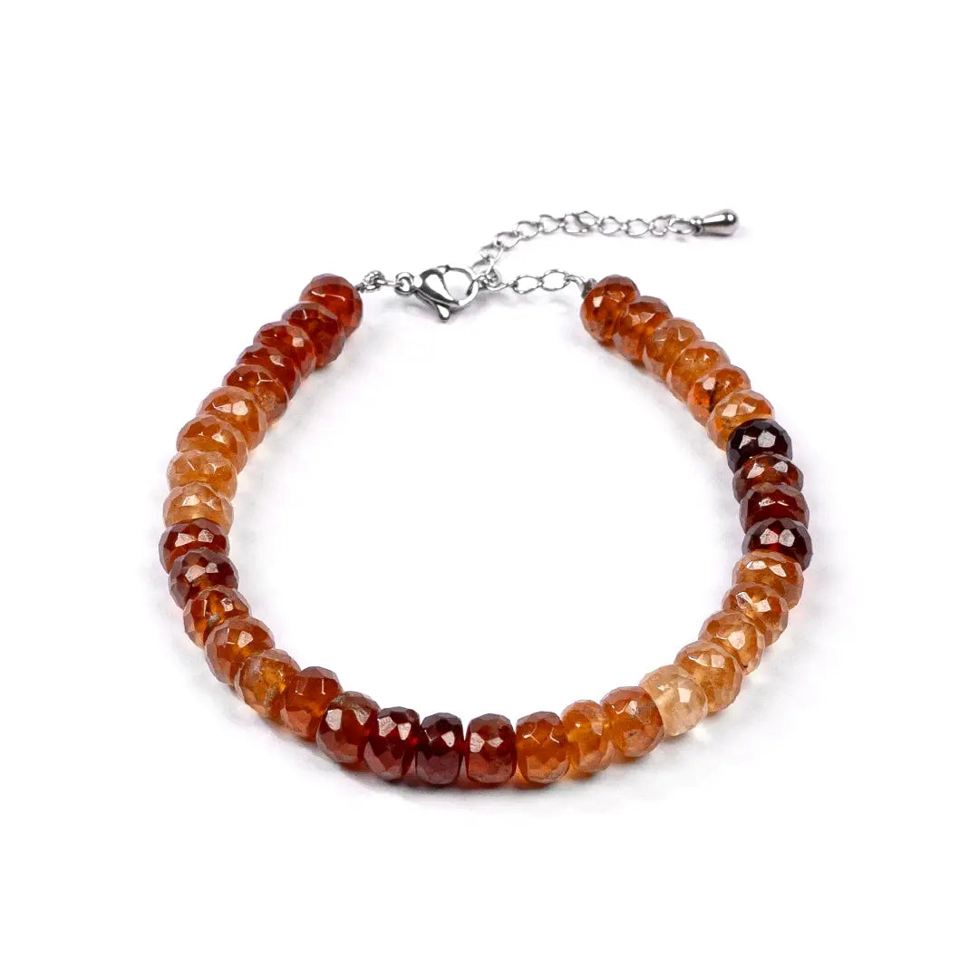 Garnet/Hessonite Male Bracelet 1