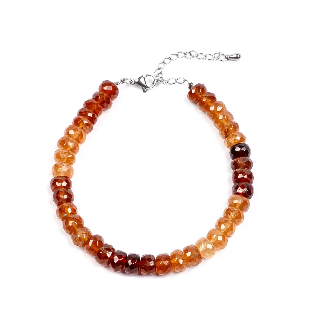 Garnet/Hessonite Male Bracelet 2