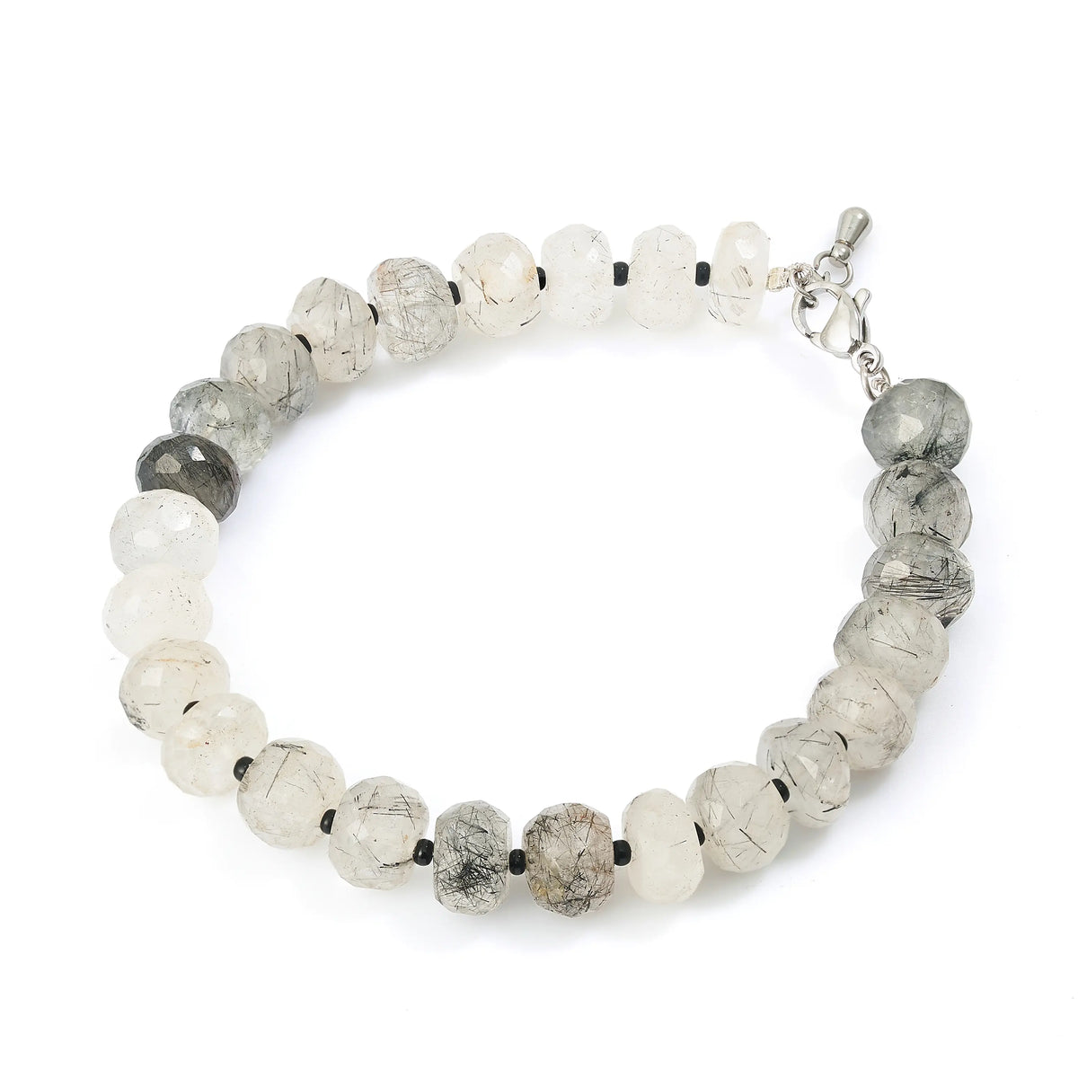 Black Rutilated Quartz Male Bracelet 4