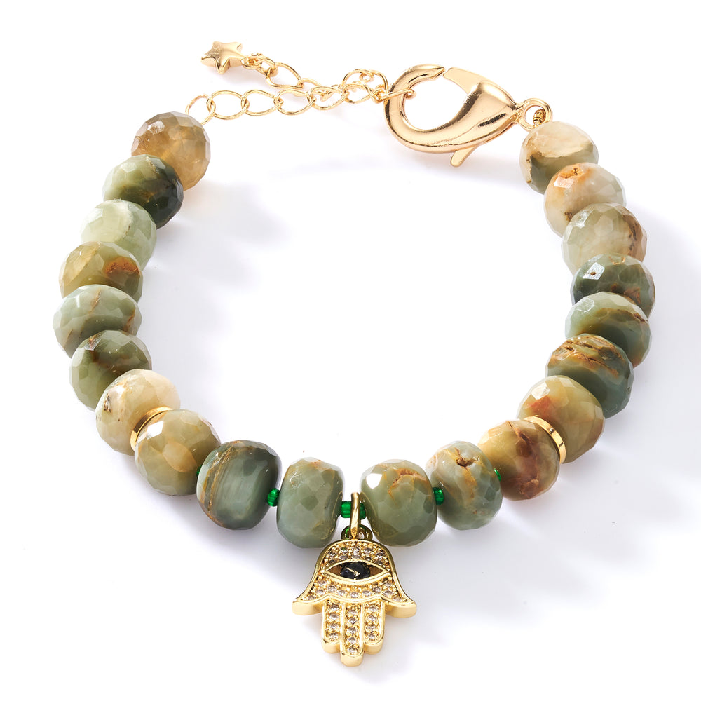 Green Cat’s Eye Faceted Female