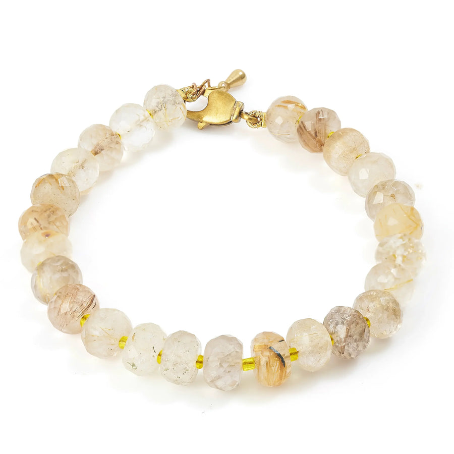 Golden Rutile Bracelet - Wealth & Confidence - Male