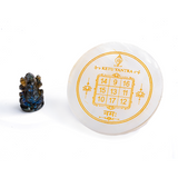 Ketu Yantra Selenite Plate & Ganesha Idol