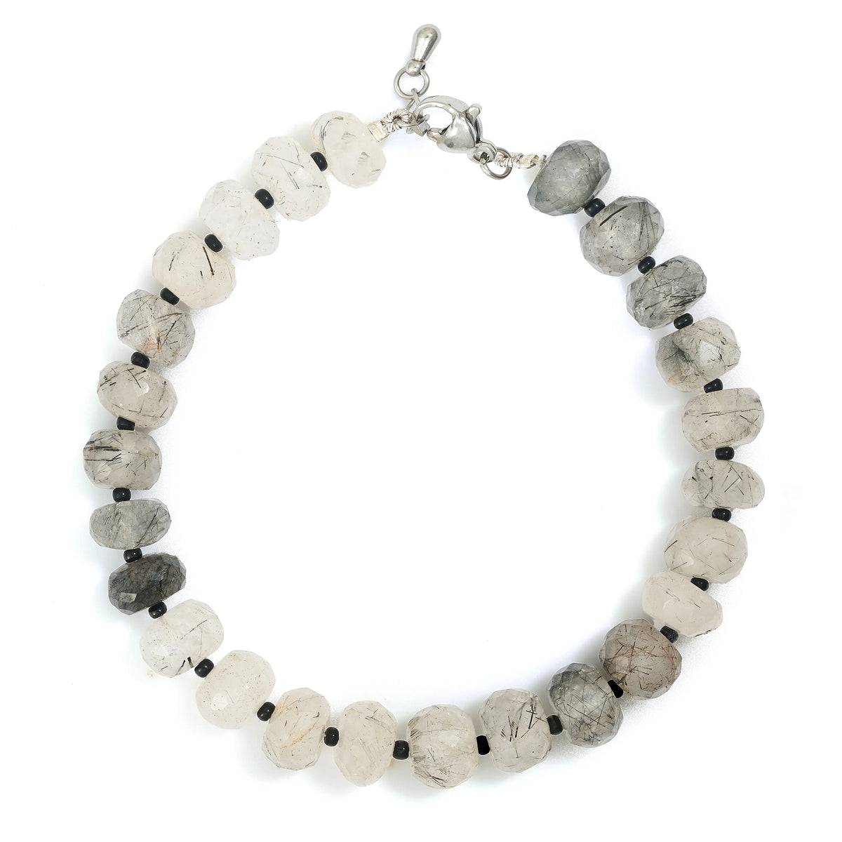 Black Rutilated Quartz Male Bracelet 2
