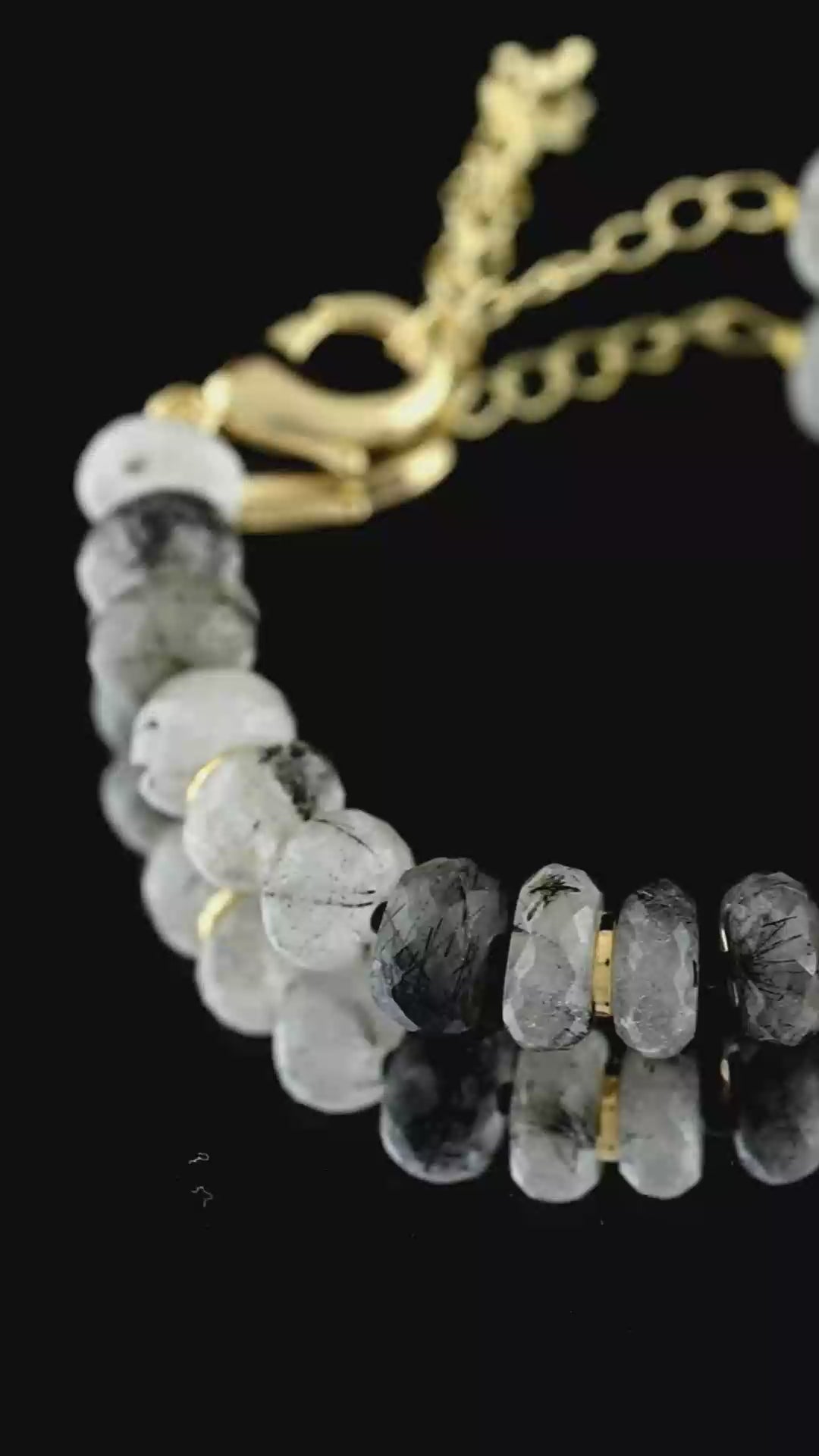 Black Rutilated Quartz Bracelet - Protection & Clarity